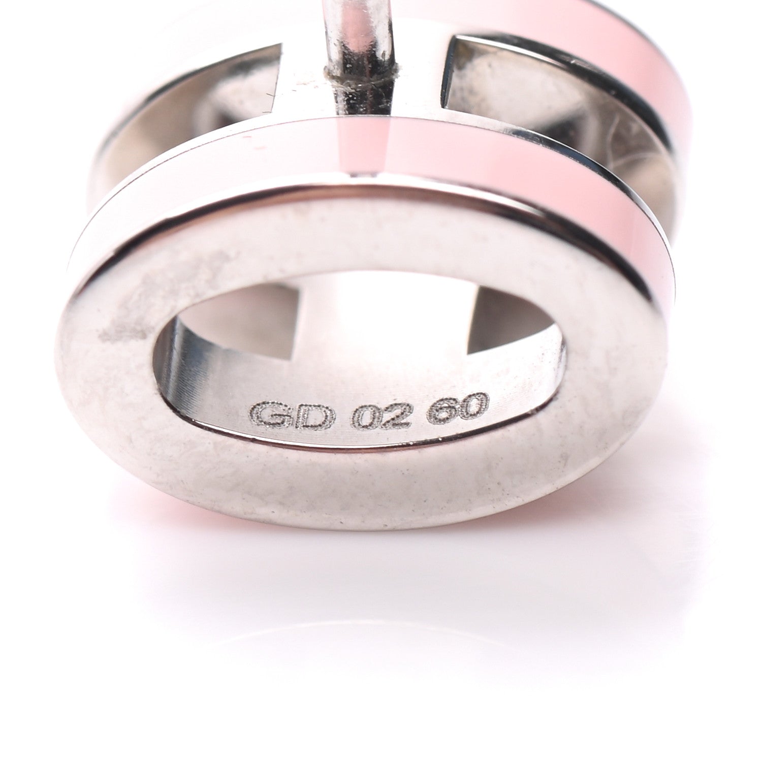 Hermes Palladium Lacquered Mini Pop H Earrings Rose Dragee 4 of 6