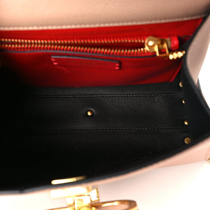 Valentino Garavani Grainy Calfskin Small VSling Top Handle Bag Poudre 5 of 8