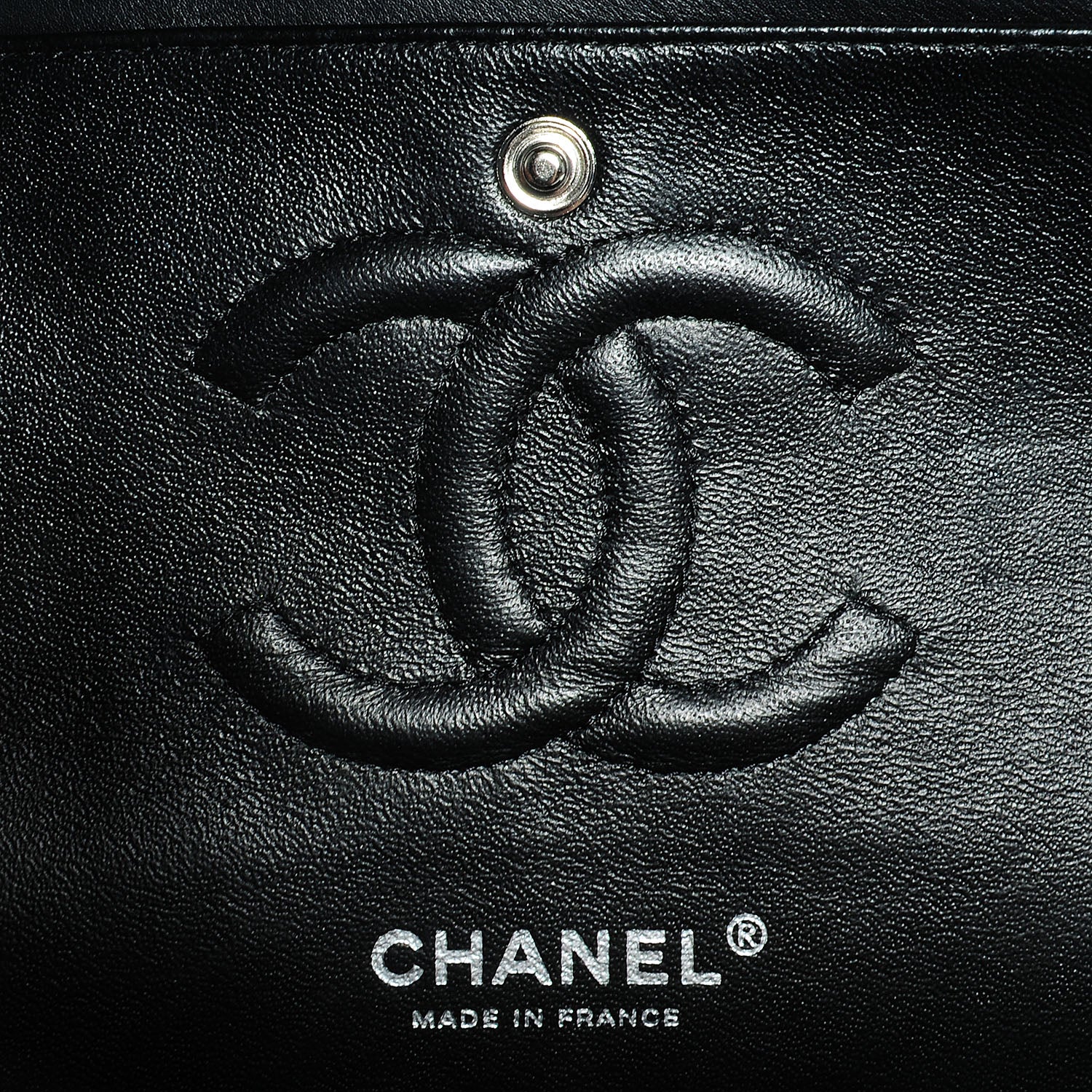Chanel Striated Patent Quilted Medium Double Flap Black 7 of 8