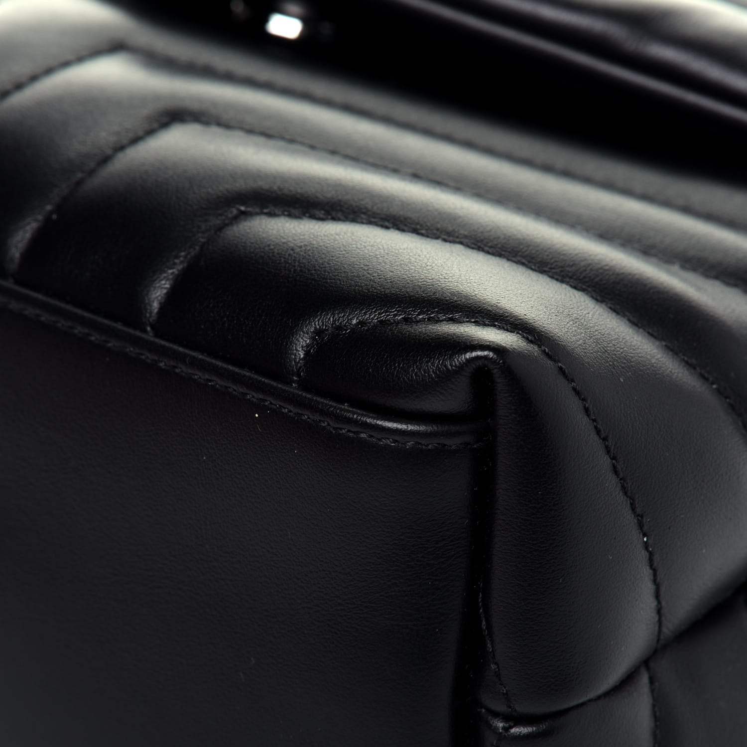 Saint Laurent Calfskin Y Quilted Monogram Small Loulou Chain Satchel Black 12 of 15
