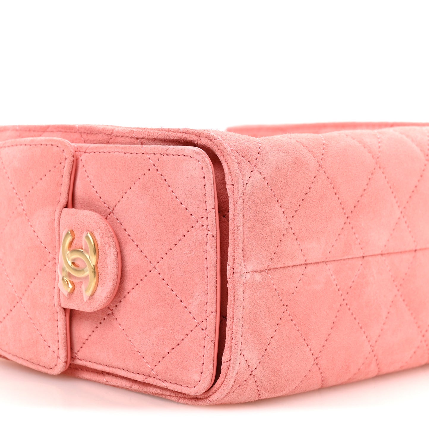 Suede Quilted Mini Chanel 25 Handbag Pink