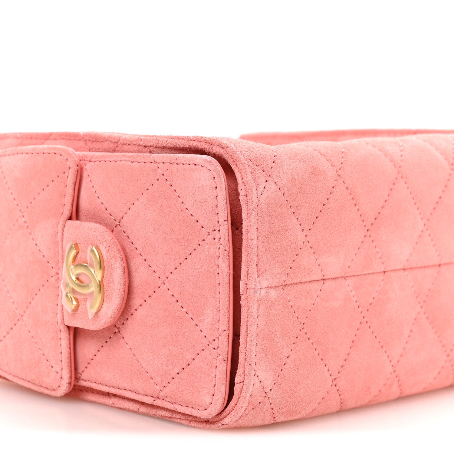 Chanel Suede Quilted Mini Chanel 25 Handbag Pink 9 of 10