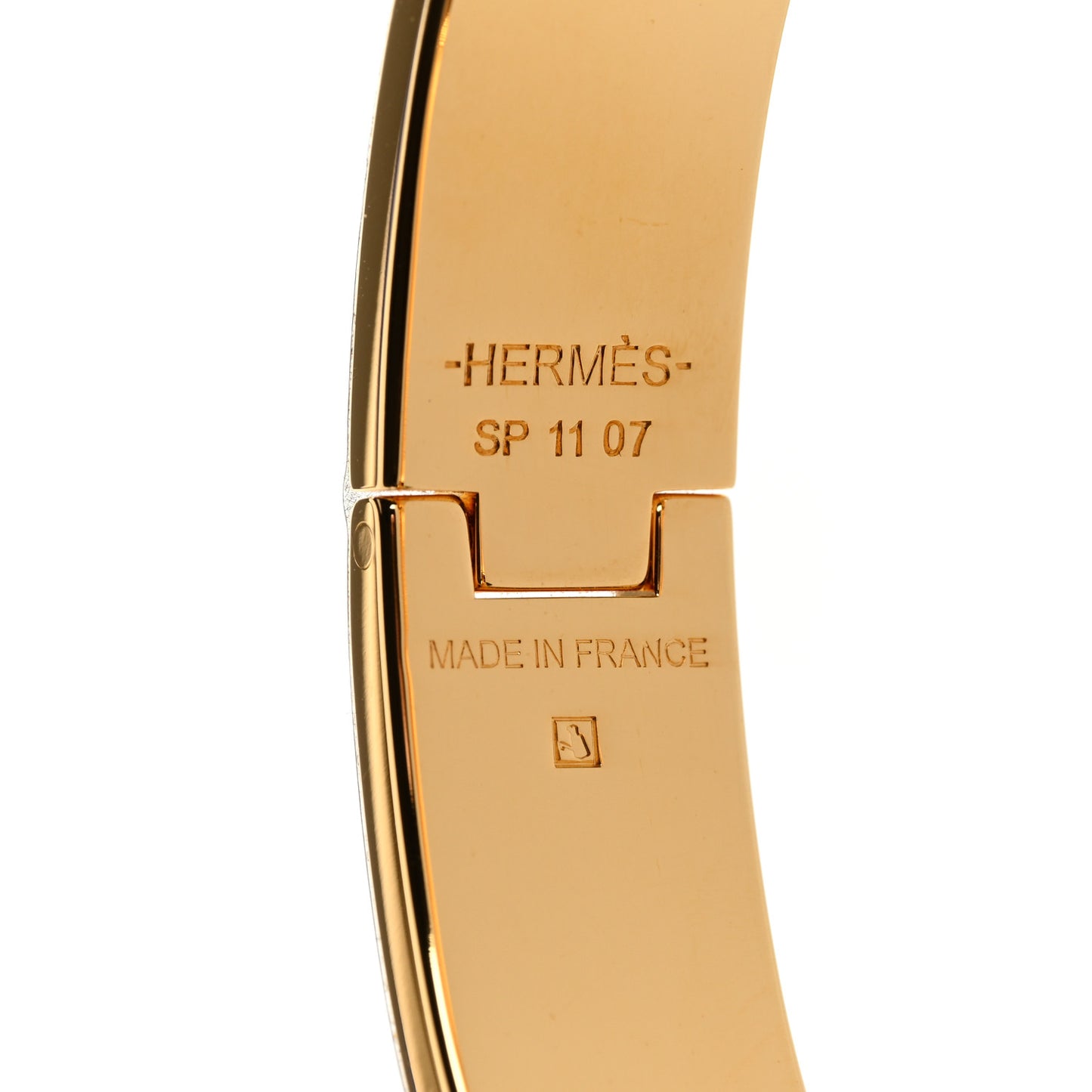 Enamel Narrow Clic Clac H Bracelet PM Black