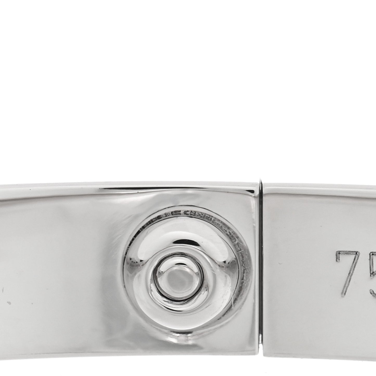 18K White Gold 4 Diamond Love Bracelet 17