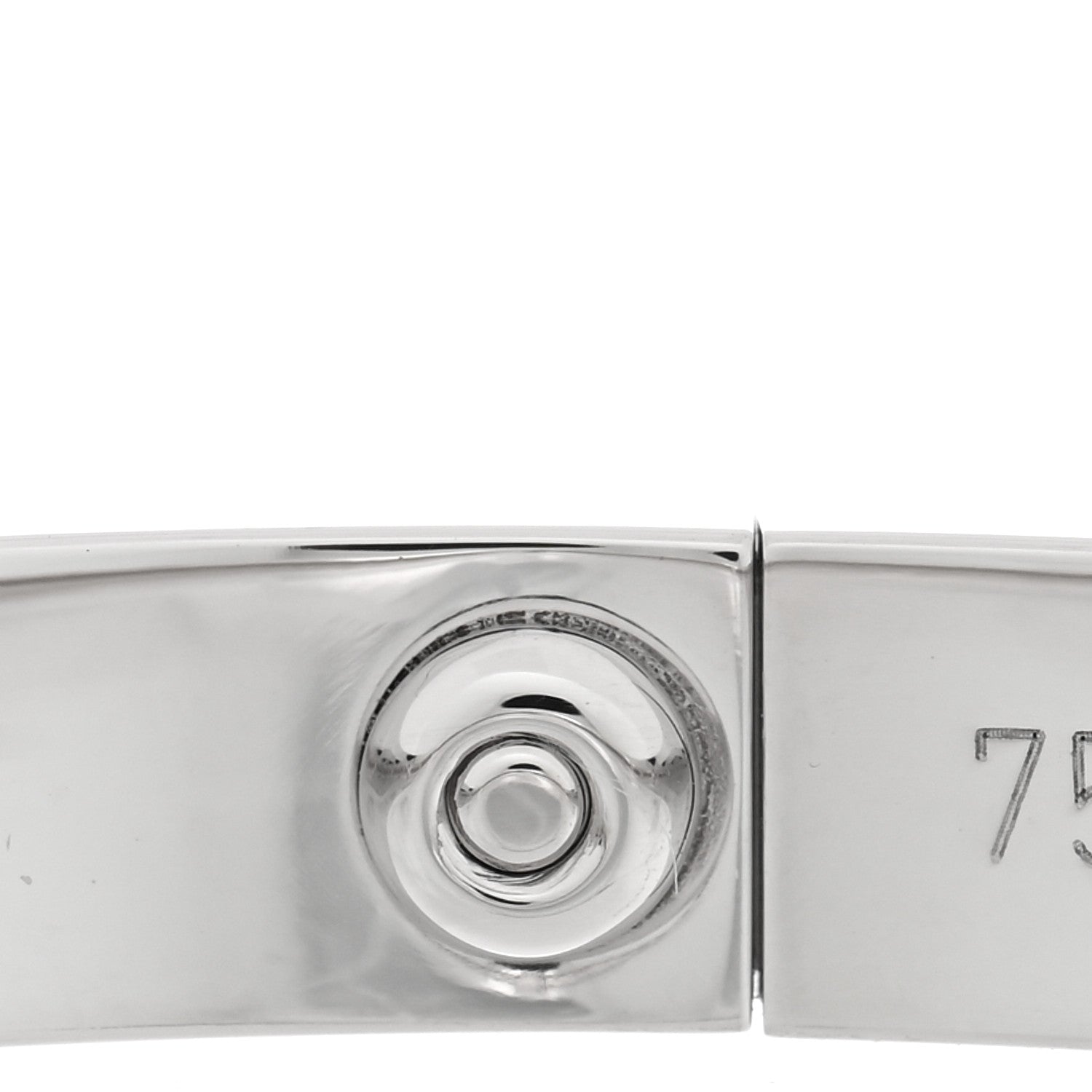 Cartier 18K White Gold 4 Diamond Love Bracelet 17 5 of 6