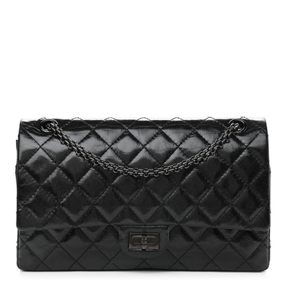 Chanel Glazed Calfskin Quilted 2.55 Reissue 226 Flap So Black 1 of 13
