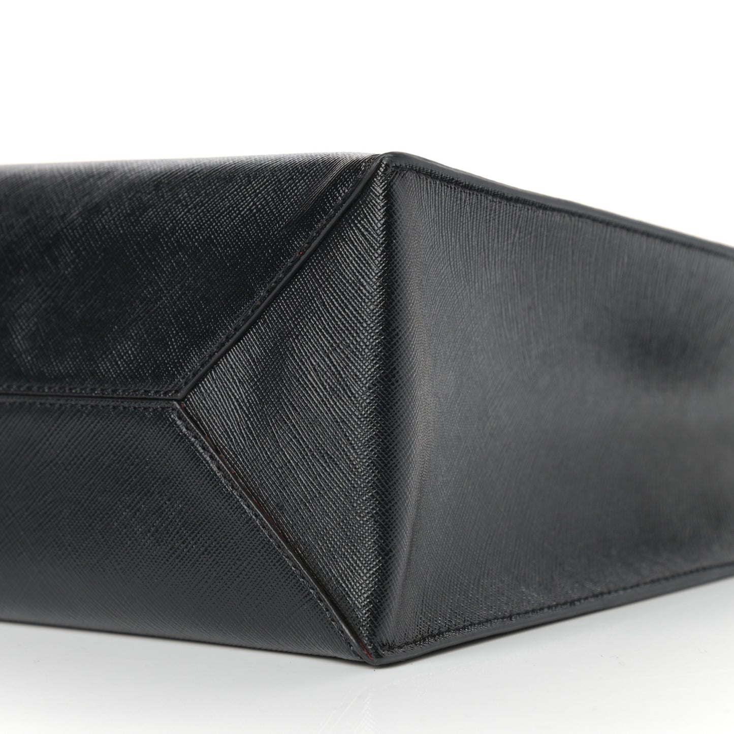 Textured Coated Canvas Stargate Shopper Tote Black