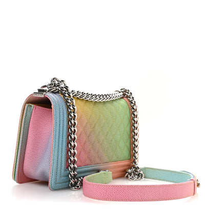 Chanel Caviar Quilted Medium Cuba Rainbow Boy Flap Multicolor 3 of 11
