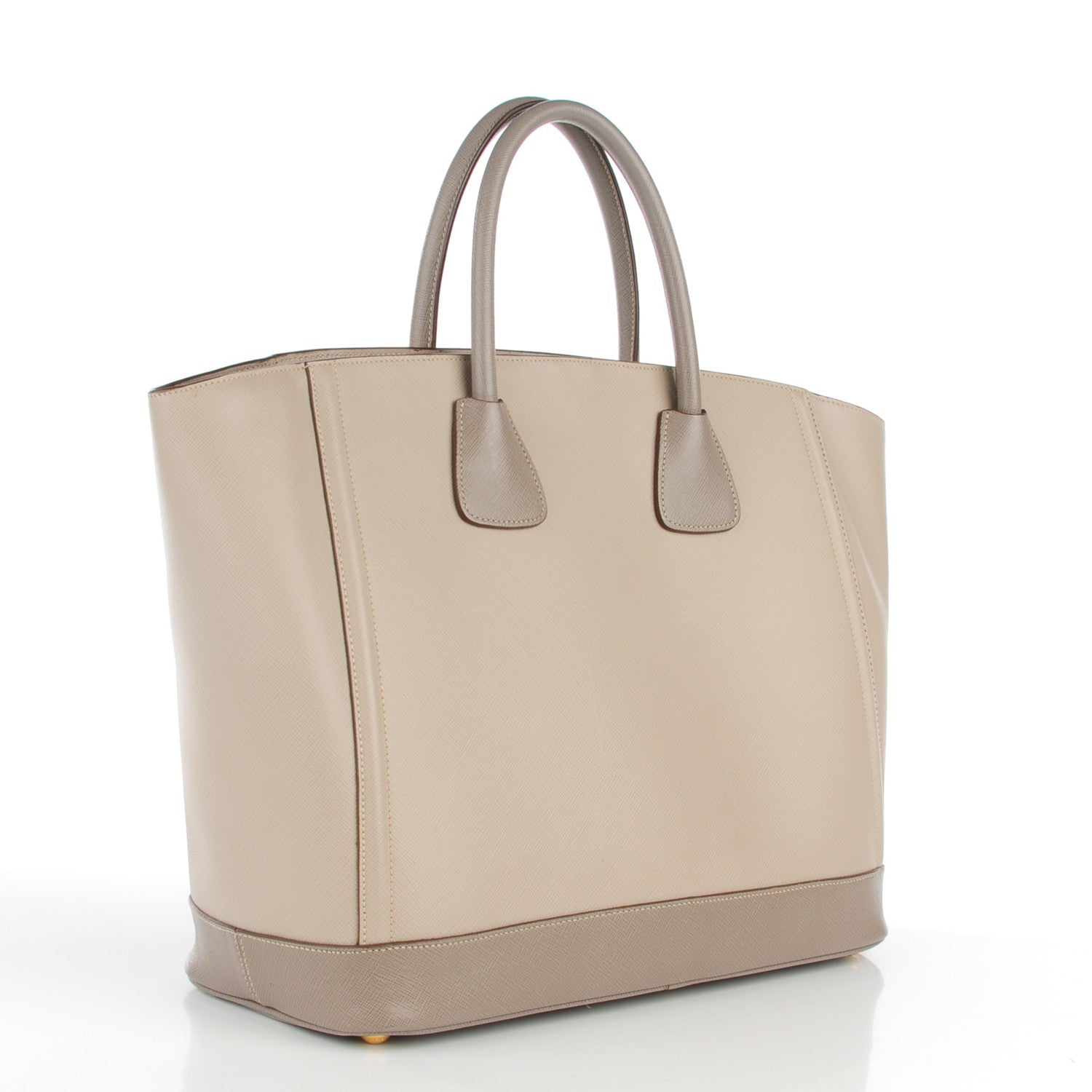 Prada Saffiano Bi-Color Tote Pomice Argilla 3 of 9