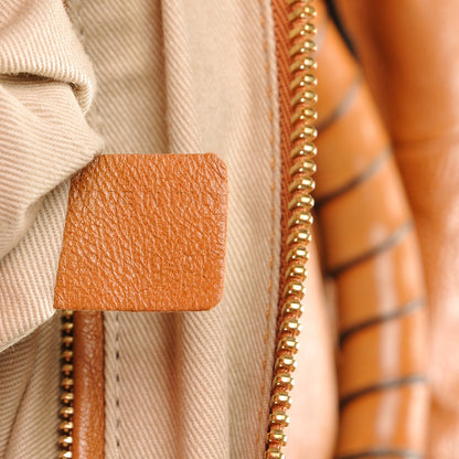 Chloe Calfskin Woven Medium Marcie Satchel Brown 8 of 8