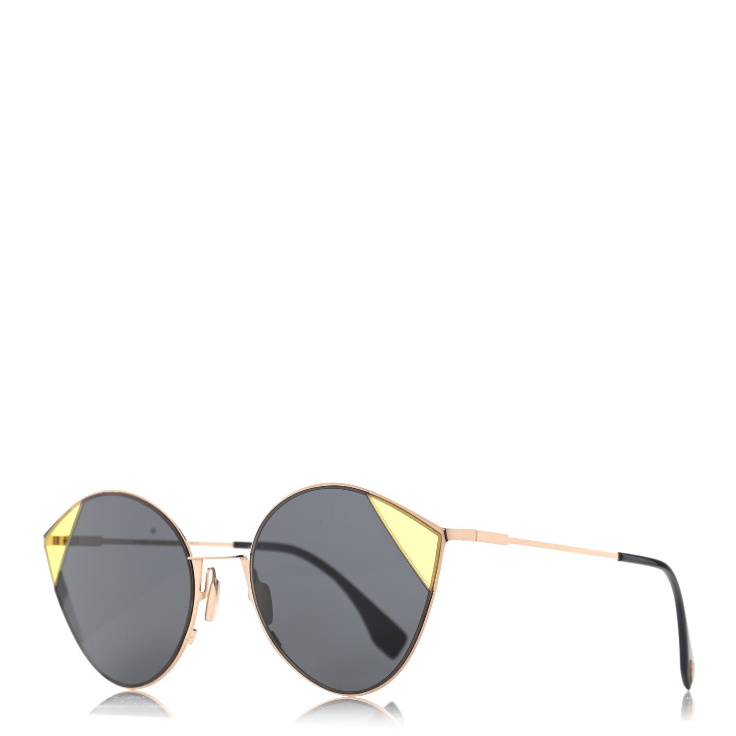 Fendi Cut-Eye Sunglasses FF 0341/S Gold Yellow 1 of 7