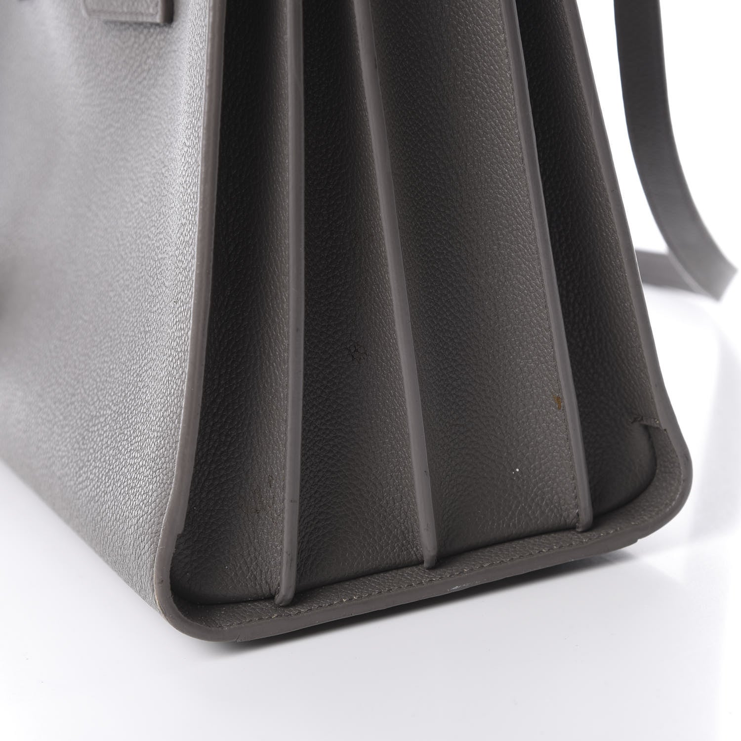 Saint Laurent Grained Calfskin Small Sac De Jour Fog 8 of 10