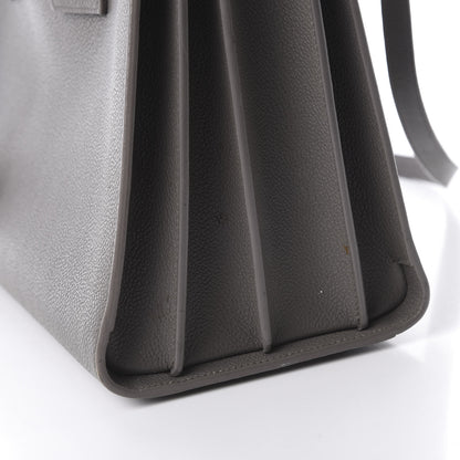 Saint Laurent Grained Calfskin Small Sac De Jour Fog 8 of 10