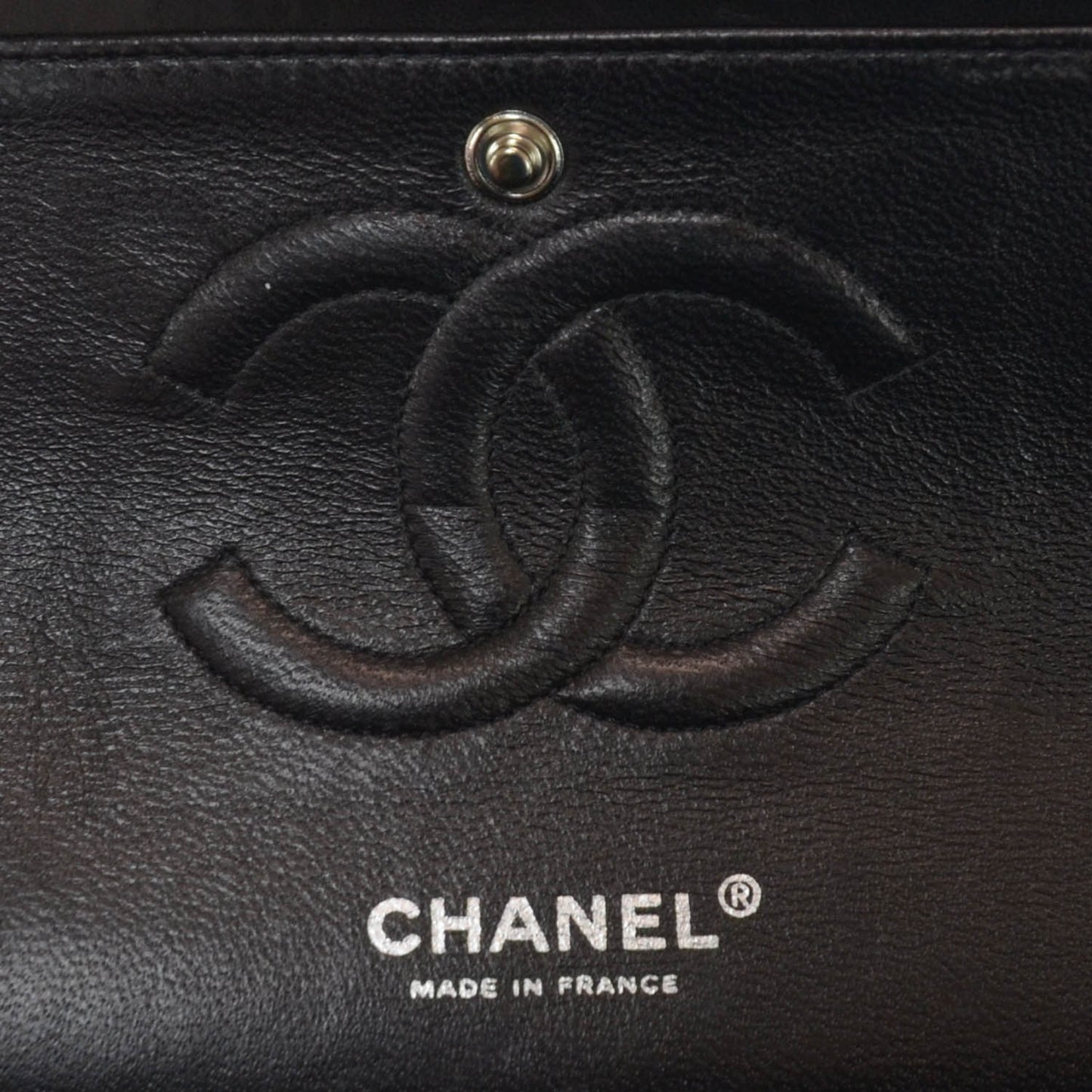 Patent Medium Double Flap Black