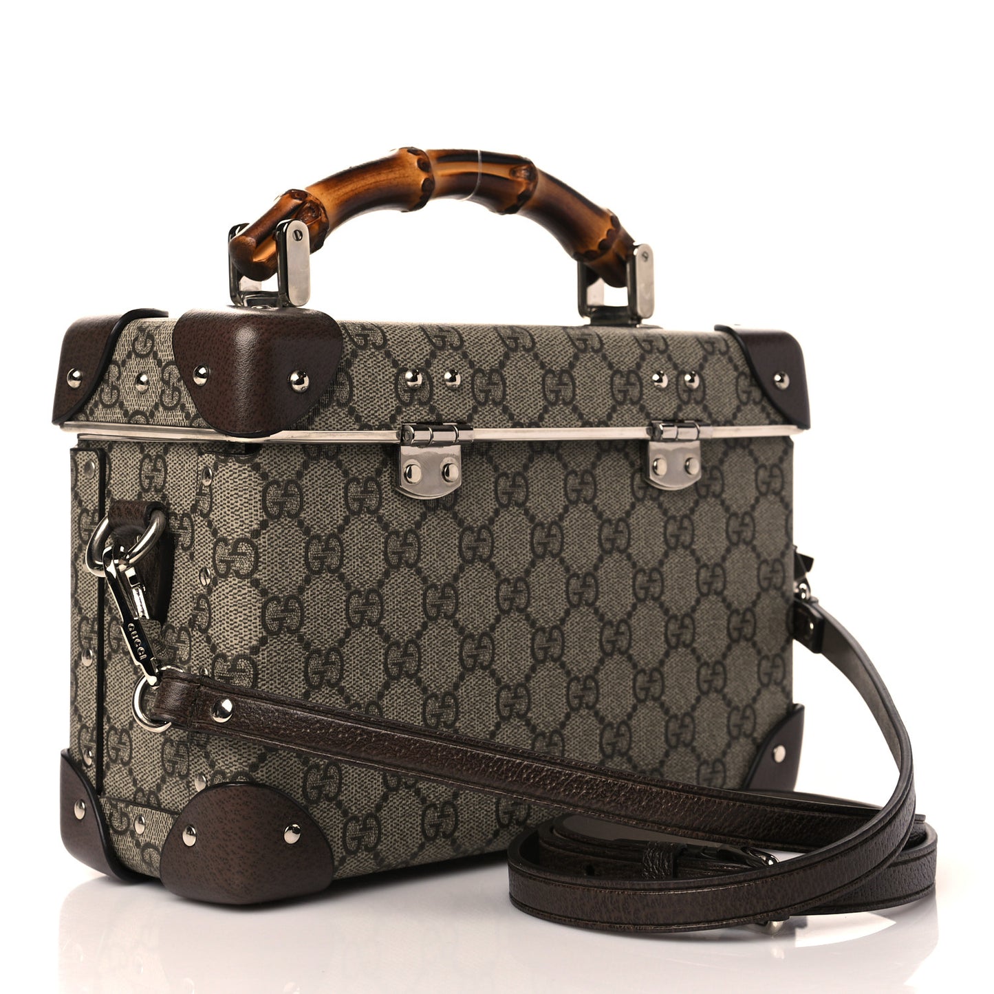 GG Supreme Monogram Globe-Trotter Beauty Case Brown