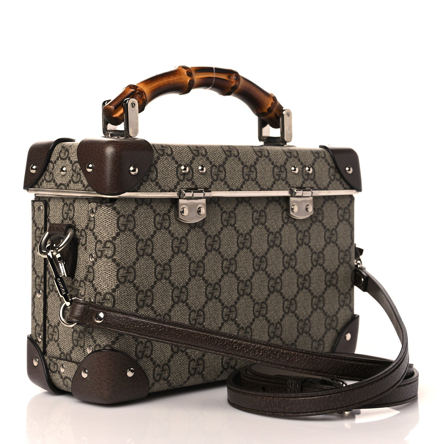 Gucci GG Supreme Monogram Globe-Trotter Beauty Case Brown 5 of 10