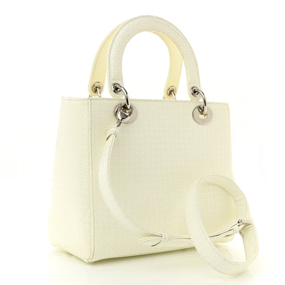 Christian Dior Patent Micro-Cannage Medium Lady Dior White 3 of 11