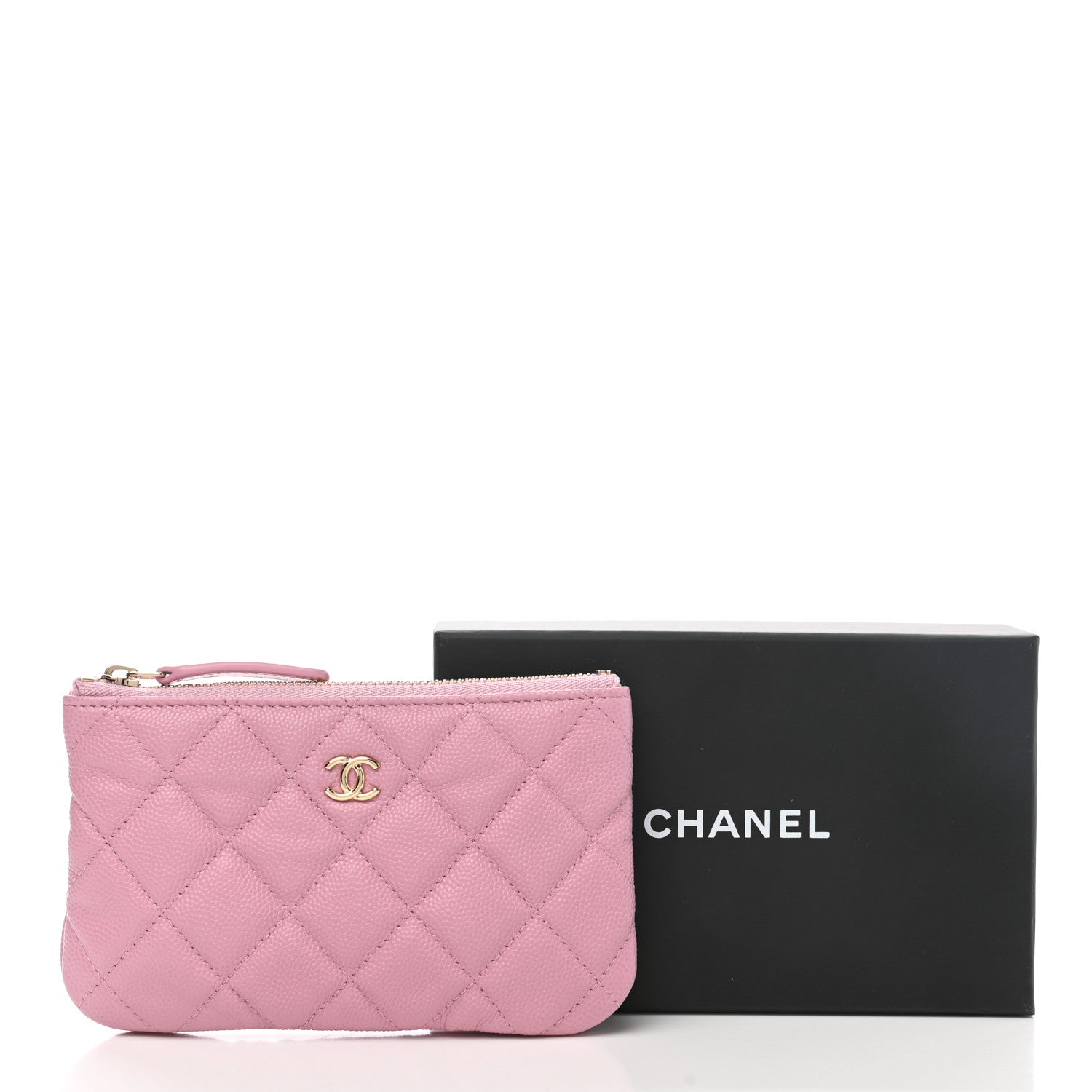 Chanel Caviar Quilted Small Cosmetic Case Light Pink 8 of 8
