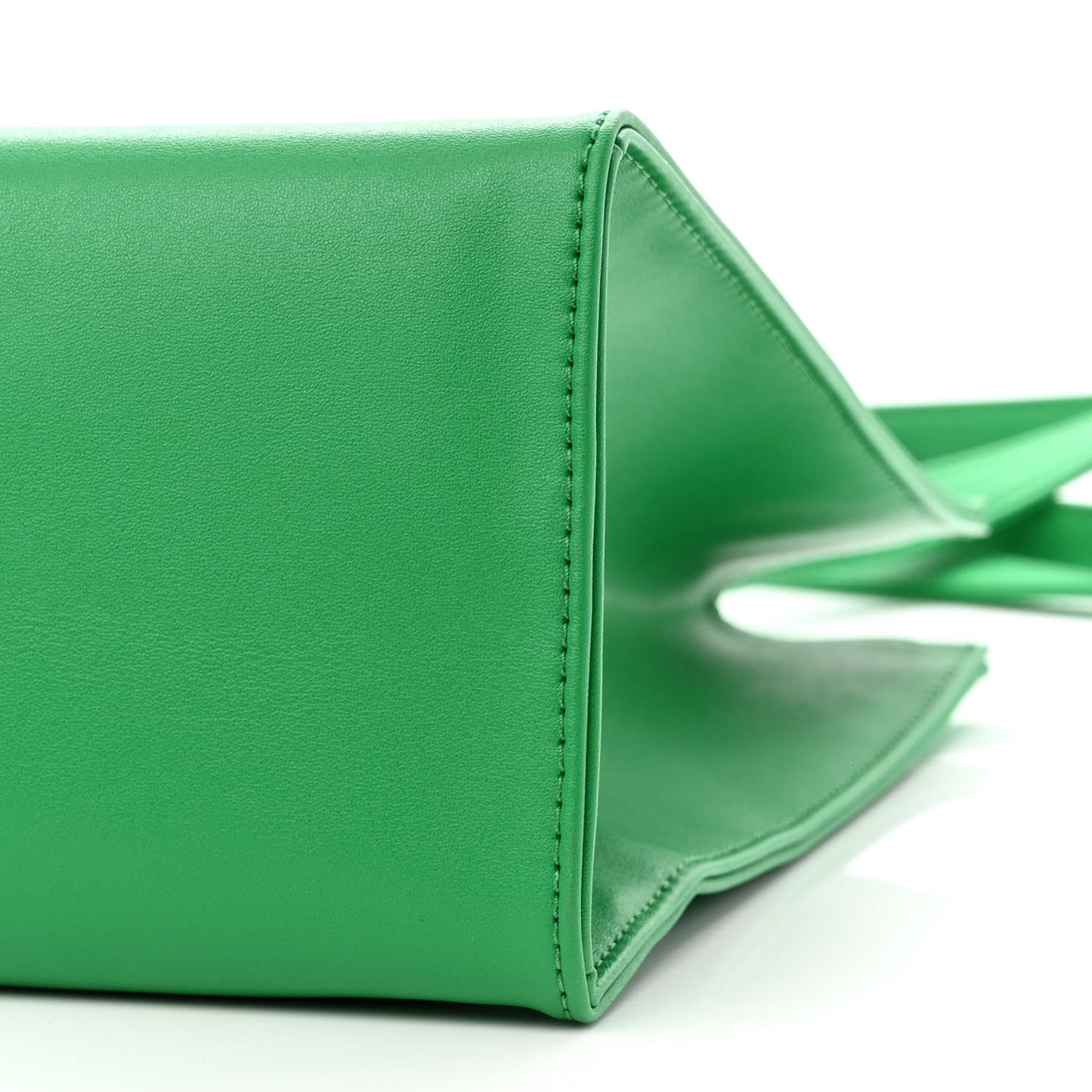 Vegan Leather Medium Shopping Bag Greenscreen
