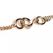 Chanel Enamel CC Necklace Gold Dark Pink 4 of 12
