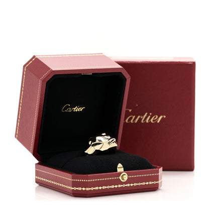 Cartier 18K Yellow Gold Tsavorite Black Lacquer Panthere De Cartier Ring 57 8 6 of 6