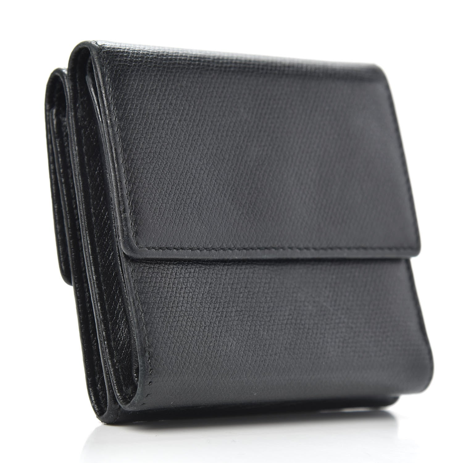 Chanel Grained Calfskin CC Button Flap Wallet Black 3 of 10