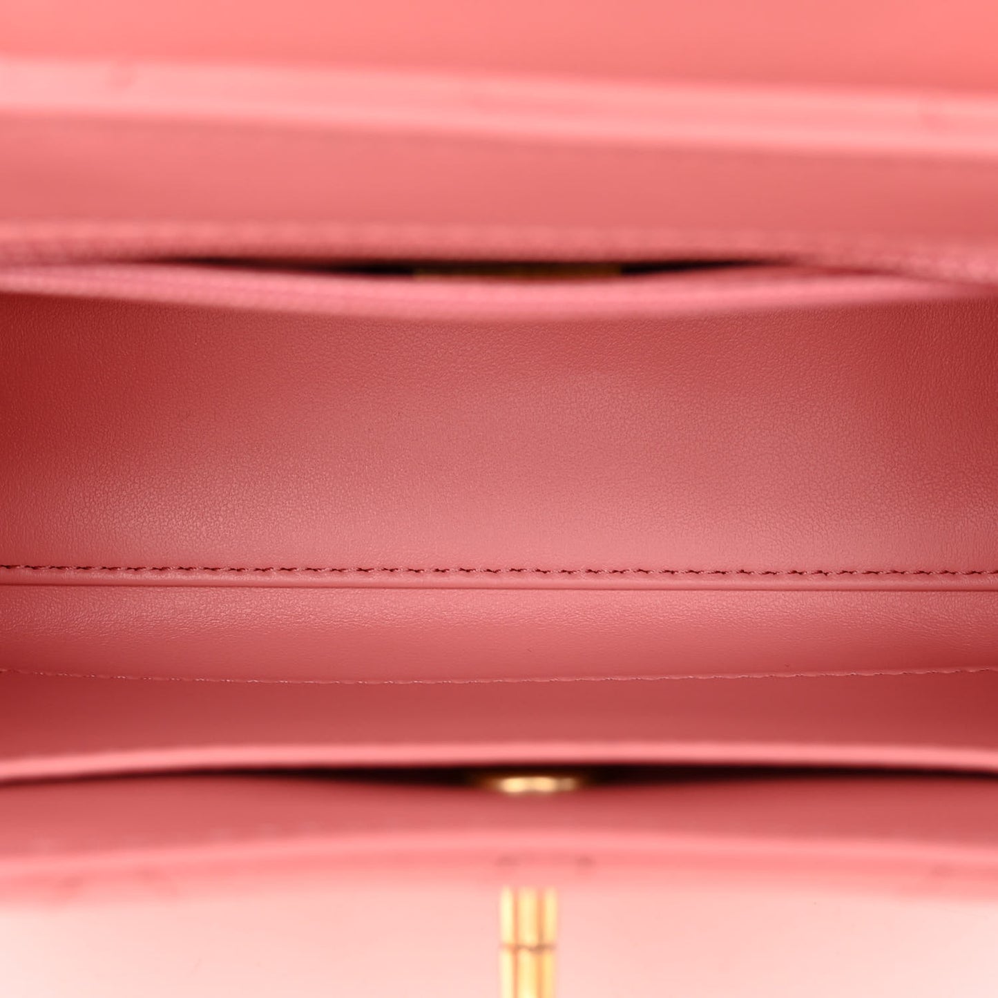 Shiny Aged Calfskin Quilted Nano Kelly Shopper Coral Pink