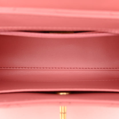 Chanel Shiny Aged Calfskin Quilted Nano Kelly Shopper Coral Pink 5 of 10
