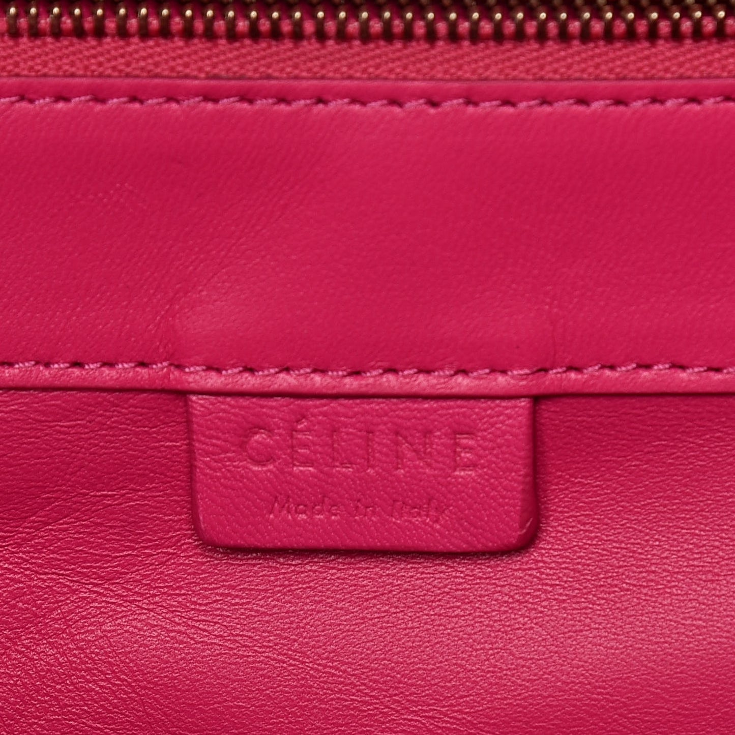 Lambskin Horizontal Bi-Color Cabas Fluo Pink Fluo Orange