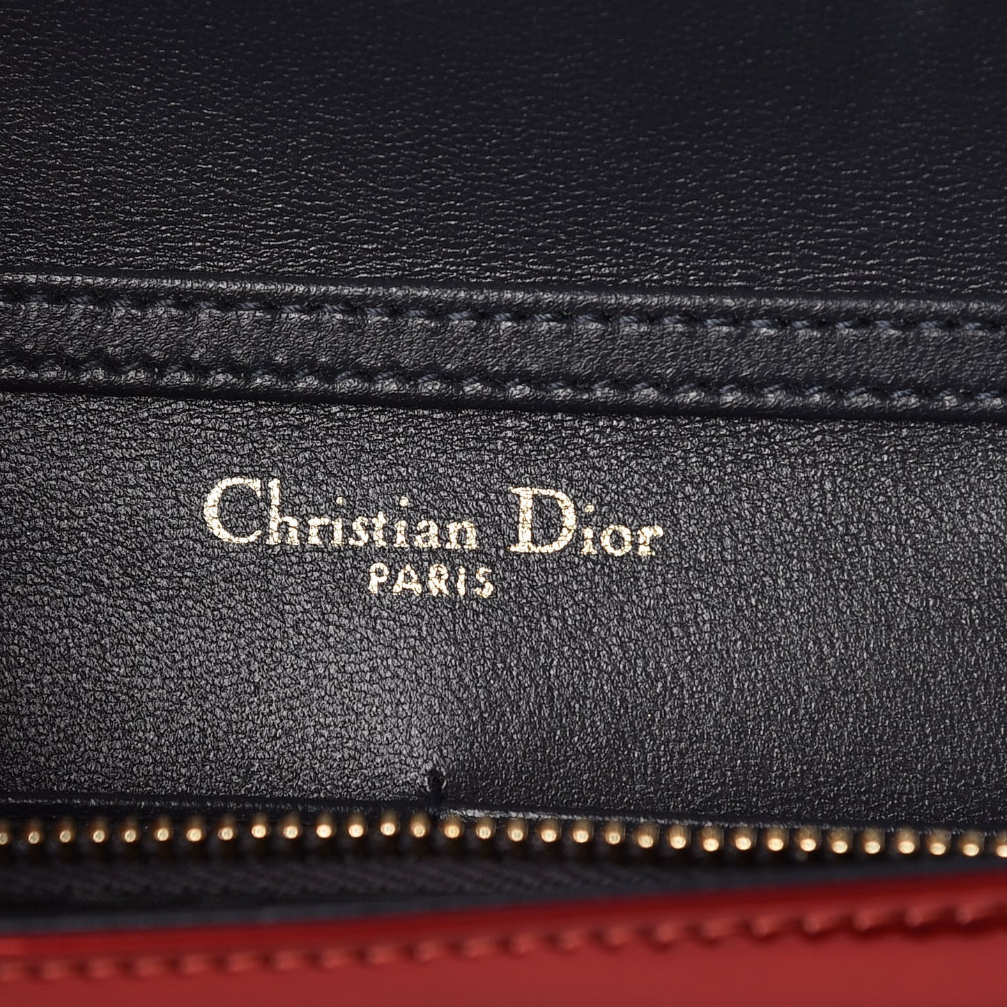Metallic Patent Micro-Cannage Diorama Wallet on Chain Pouch Red