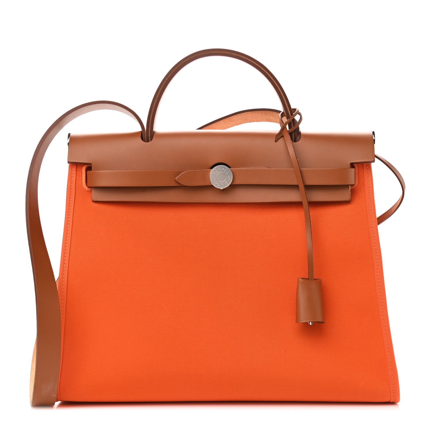 Hermes Toile Vache Hunter Herbag Zip 31 PM Orange 3 of 12