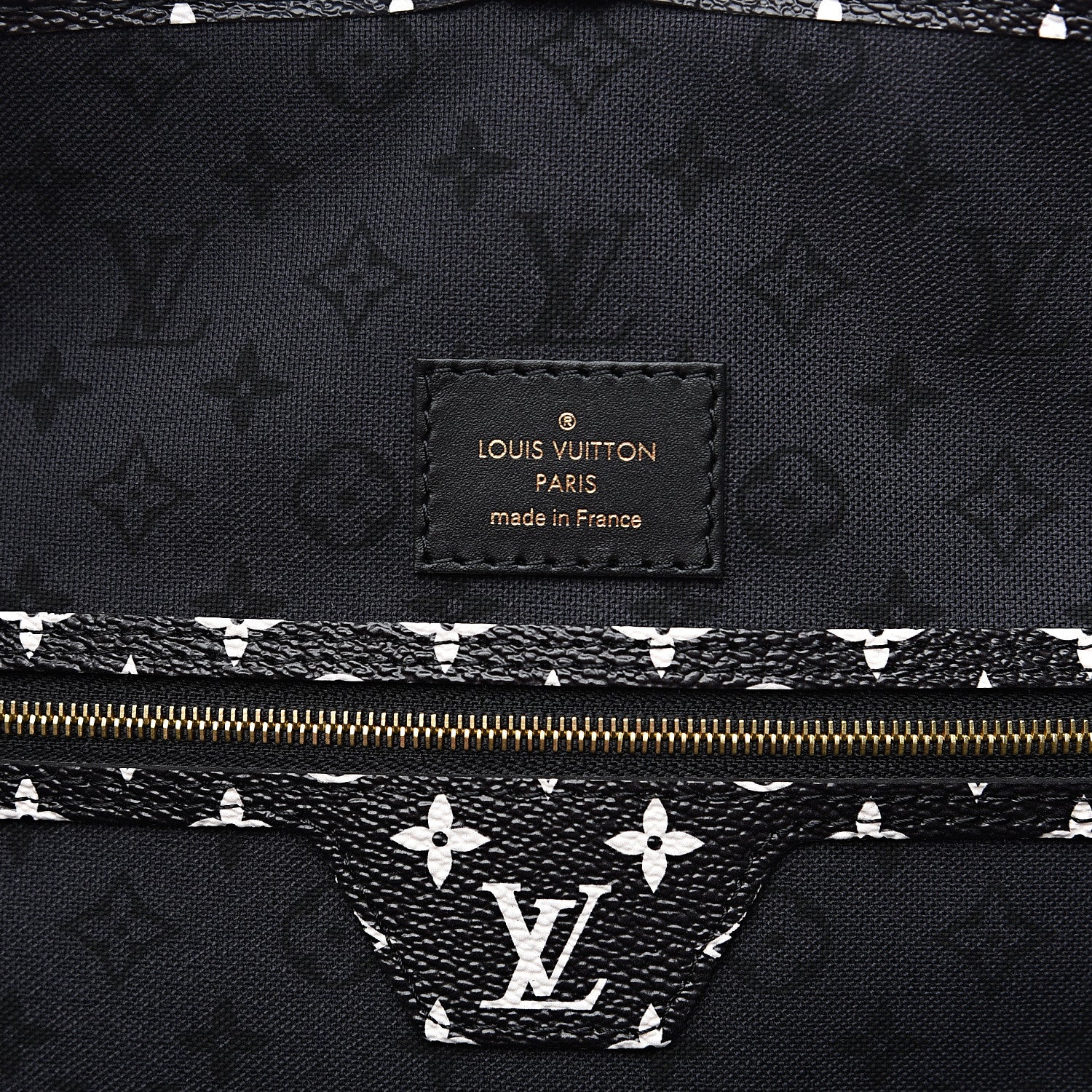 Louis Vuitton Monogram Giant Crafty Neverfull MM Creme Rouge Black 5 of 7