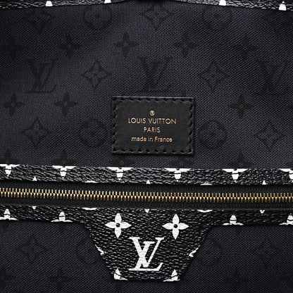 Louis Vuitton Monogram Giant Crafty Neverfull MM Creme Rouge Black 5 of 7