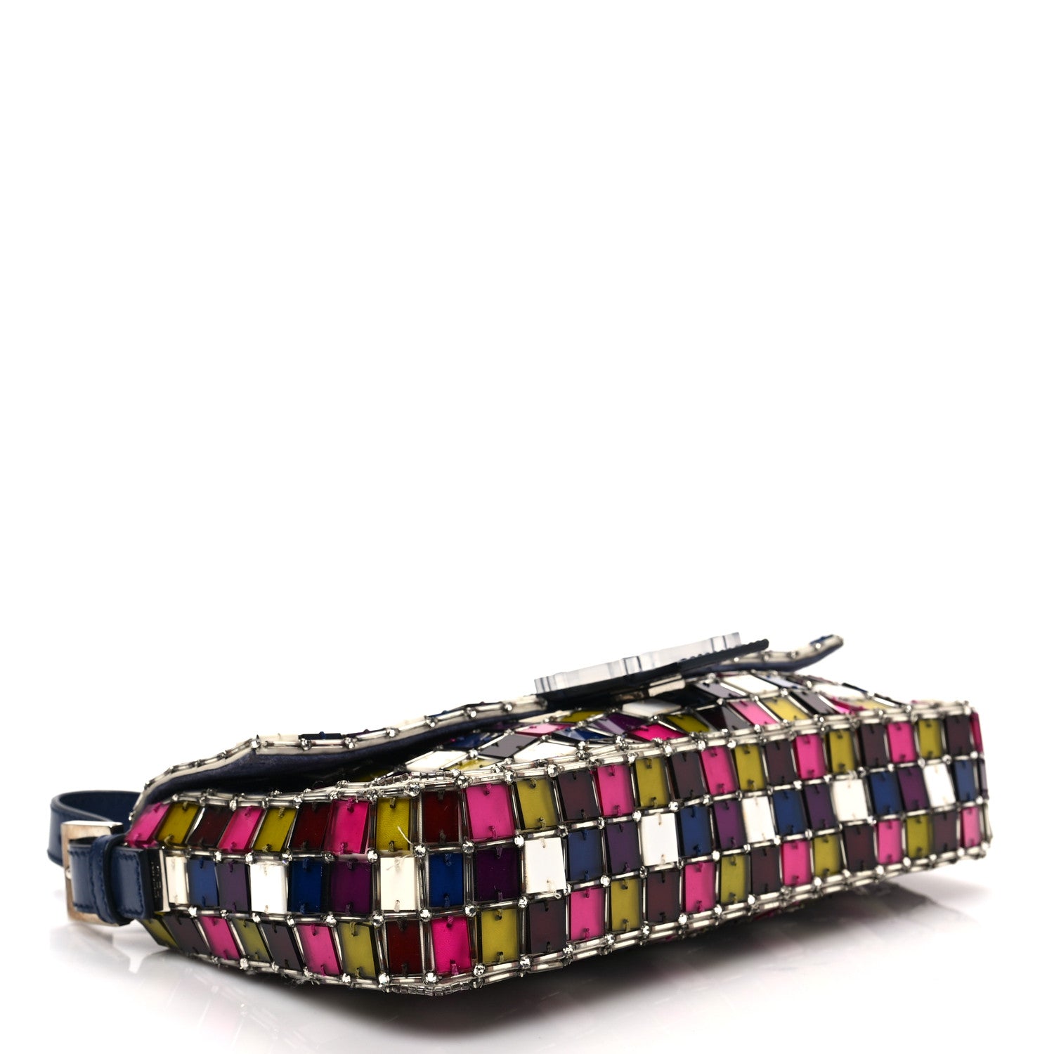 Fendi Calfskin Plexiglass Mosaic Baguette Multicolor 3 of 6