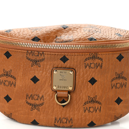 MCM Visetos Medium Fusten Belt Bag Cognac 7 of 10