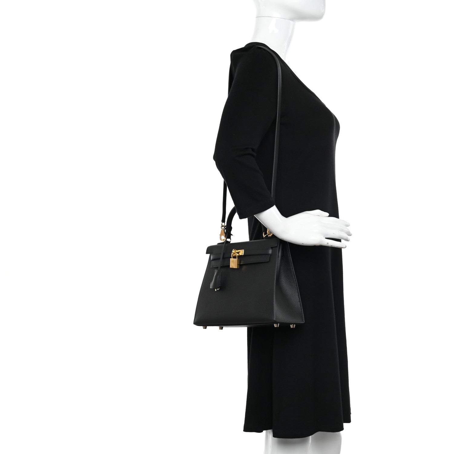 Hermes Epsom Kelly Sellier 25 Black 2 of 10