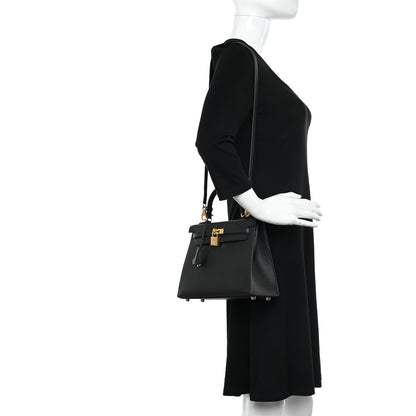 Hermes Epsom Kelly Sellier 25 Black 2 of 10