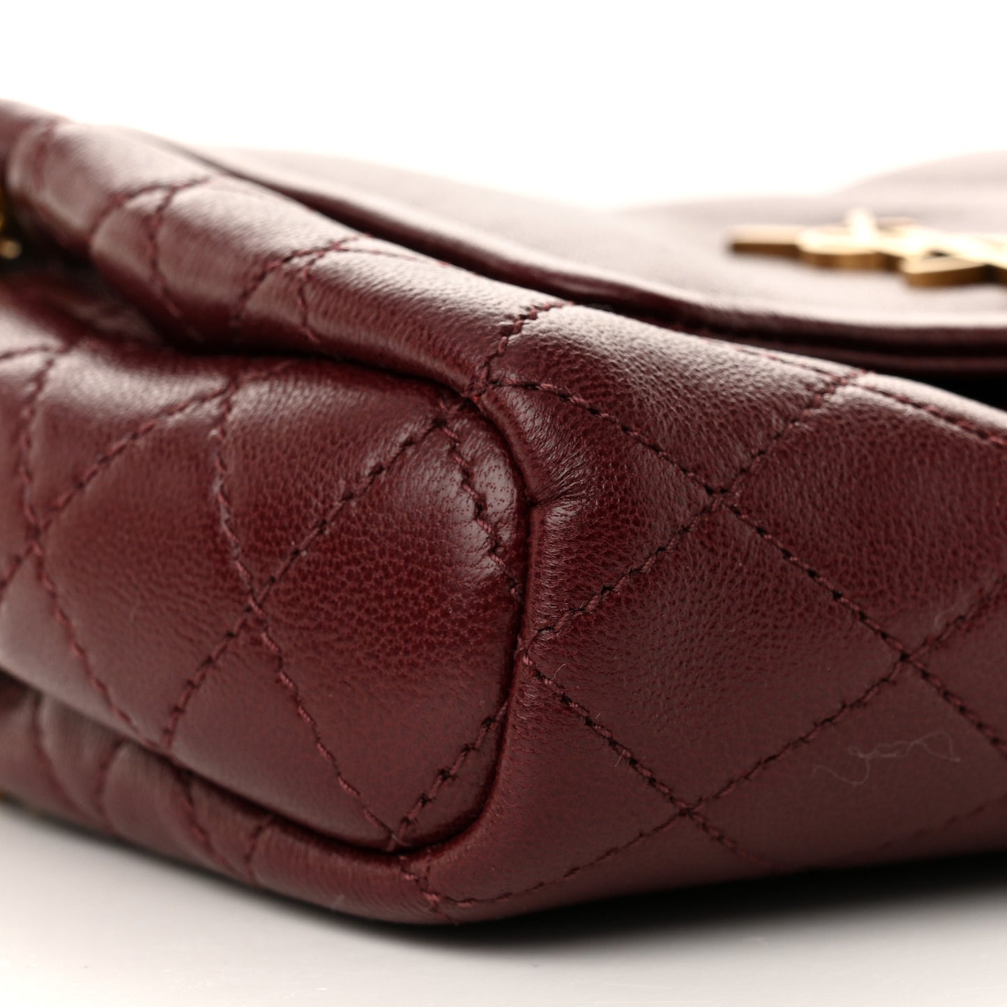 Lambskin Quilted Monogram Mini Nolita Rouge Cabernet