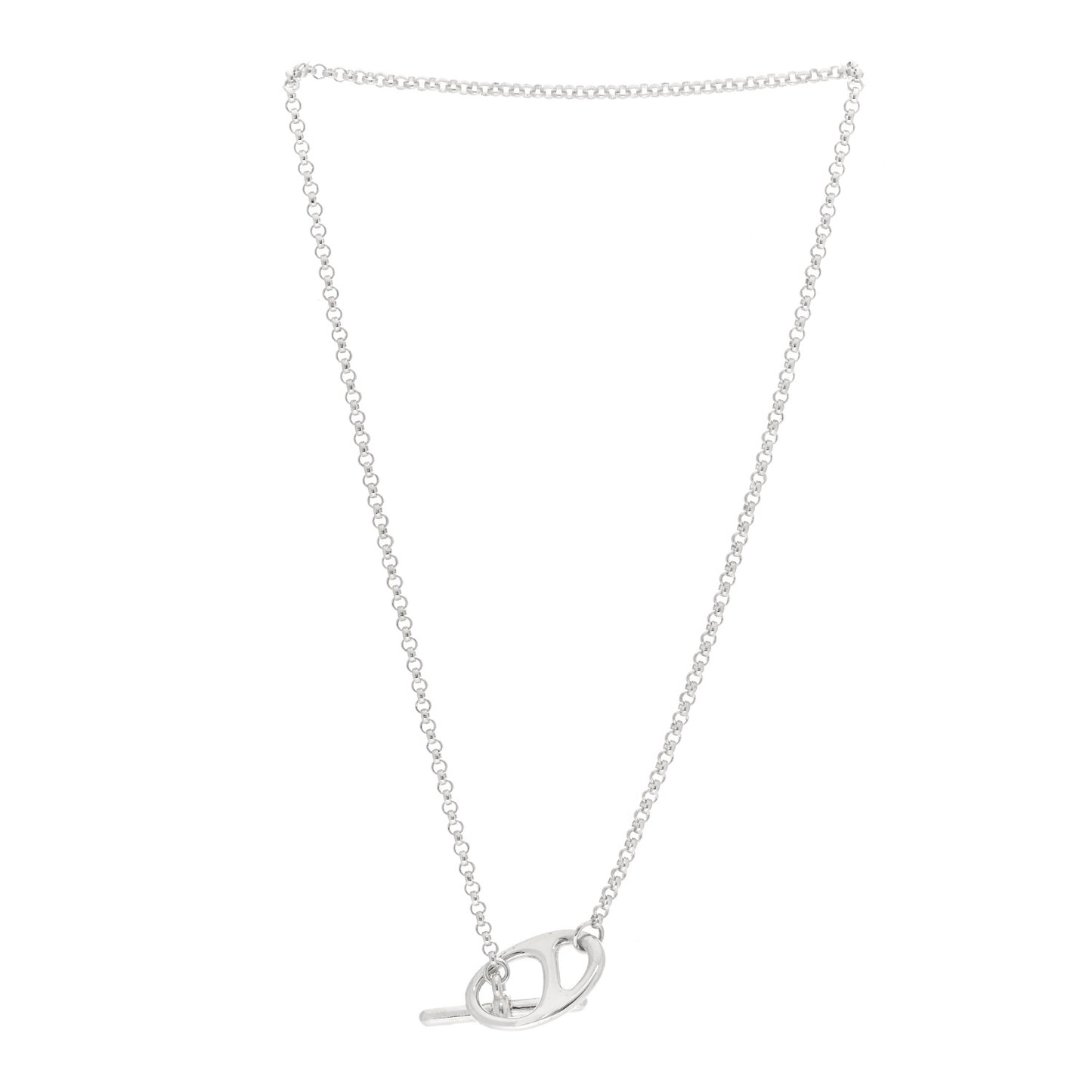 Sterling Silver Chaine D'Ancre Punk Toggle Necklace