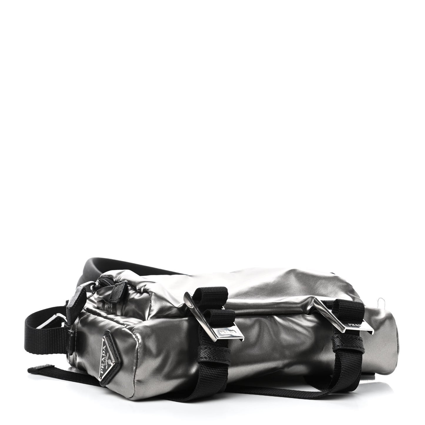 Metallic Nylon Crossbody Bag Ferro