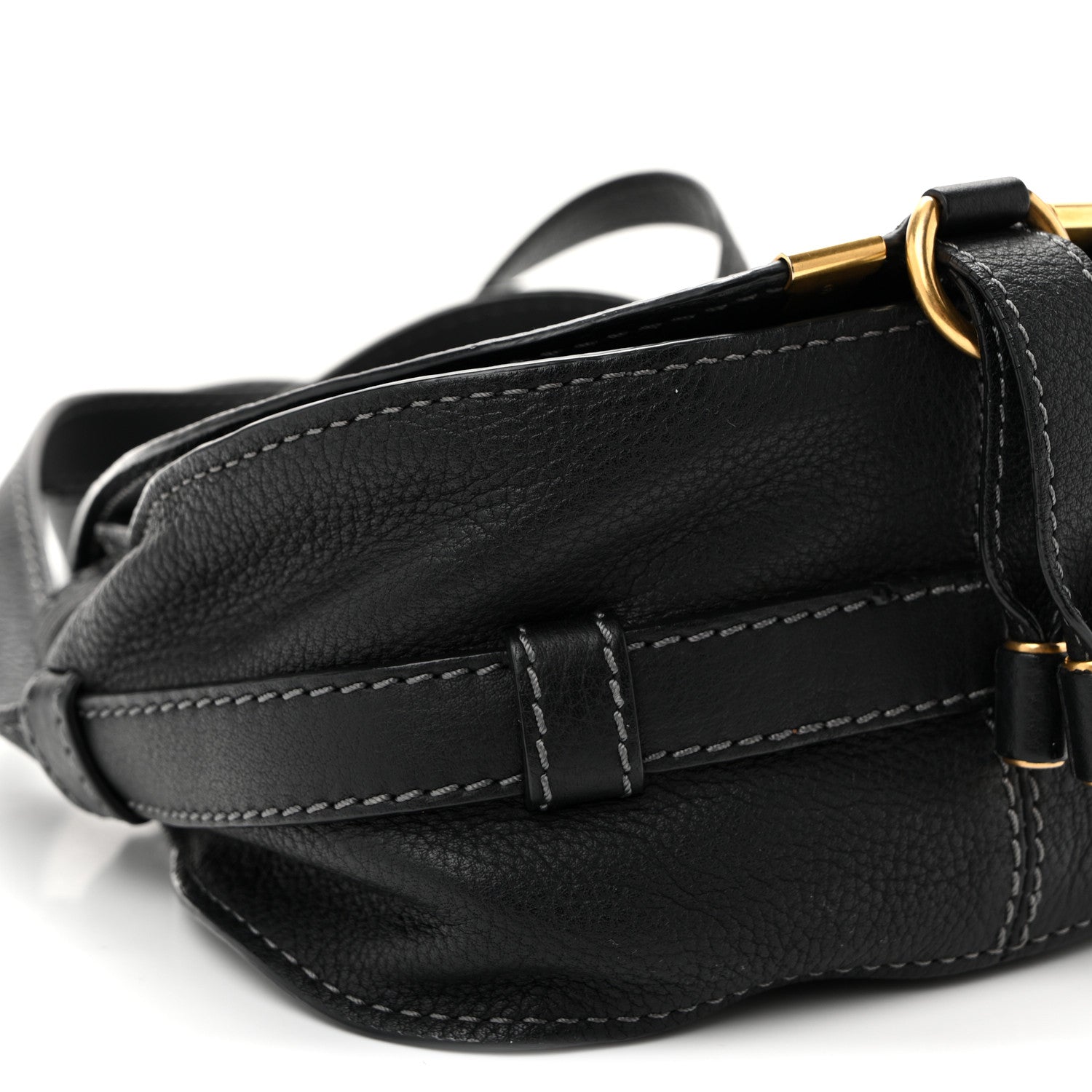 Chloe Grained Calfskin Small Marcie Saddle Bag Black 8 of 9