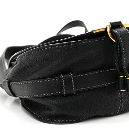 Chloe Grained Calfskin Small Marcie Saddle Bag Black 8 of 9