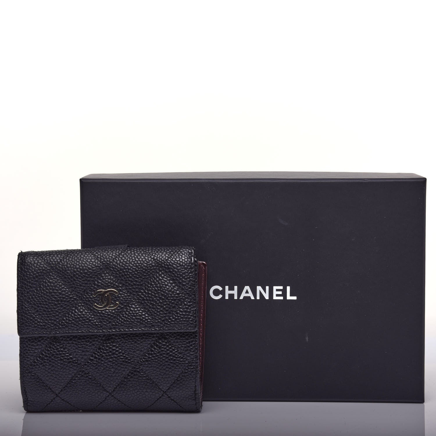 Chanel Caviar Quilted Compact French Flap Wallet Black 10 of 10