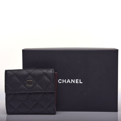 Chanel Caviar Quilted Compact French Flap Wallet Black 10 of 10