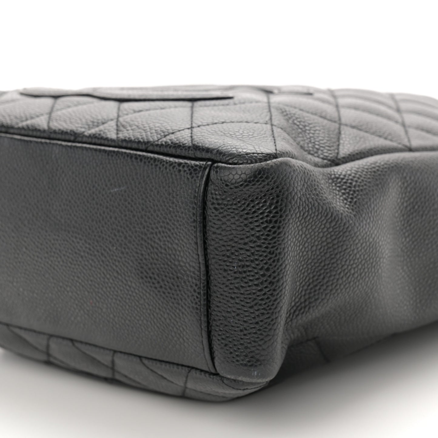 Caviar Quilted Petit Shopping Tote PST Black