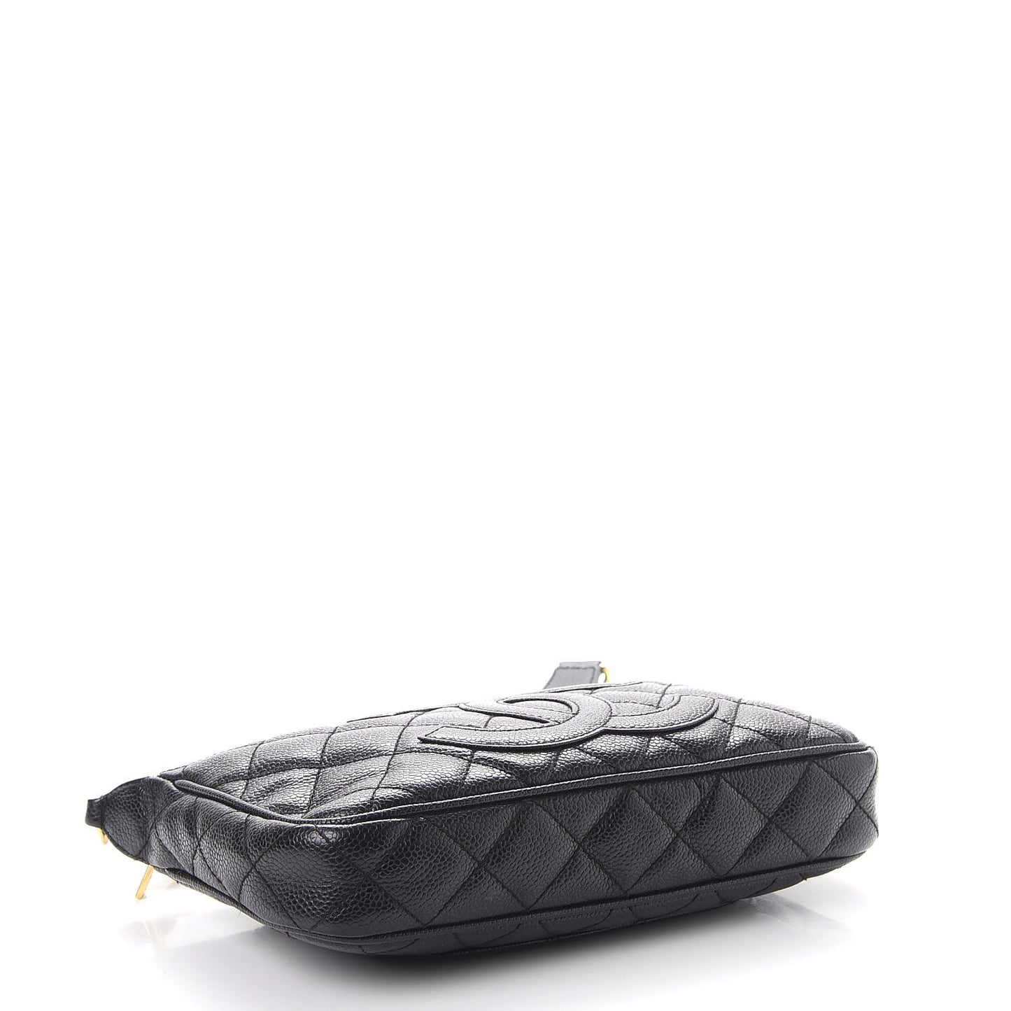 Caviar Quilted Shoulder Bag Black