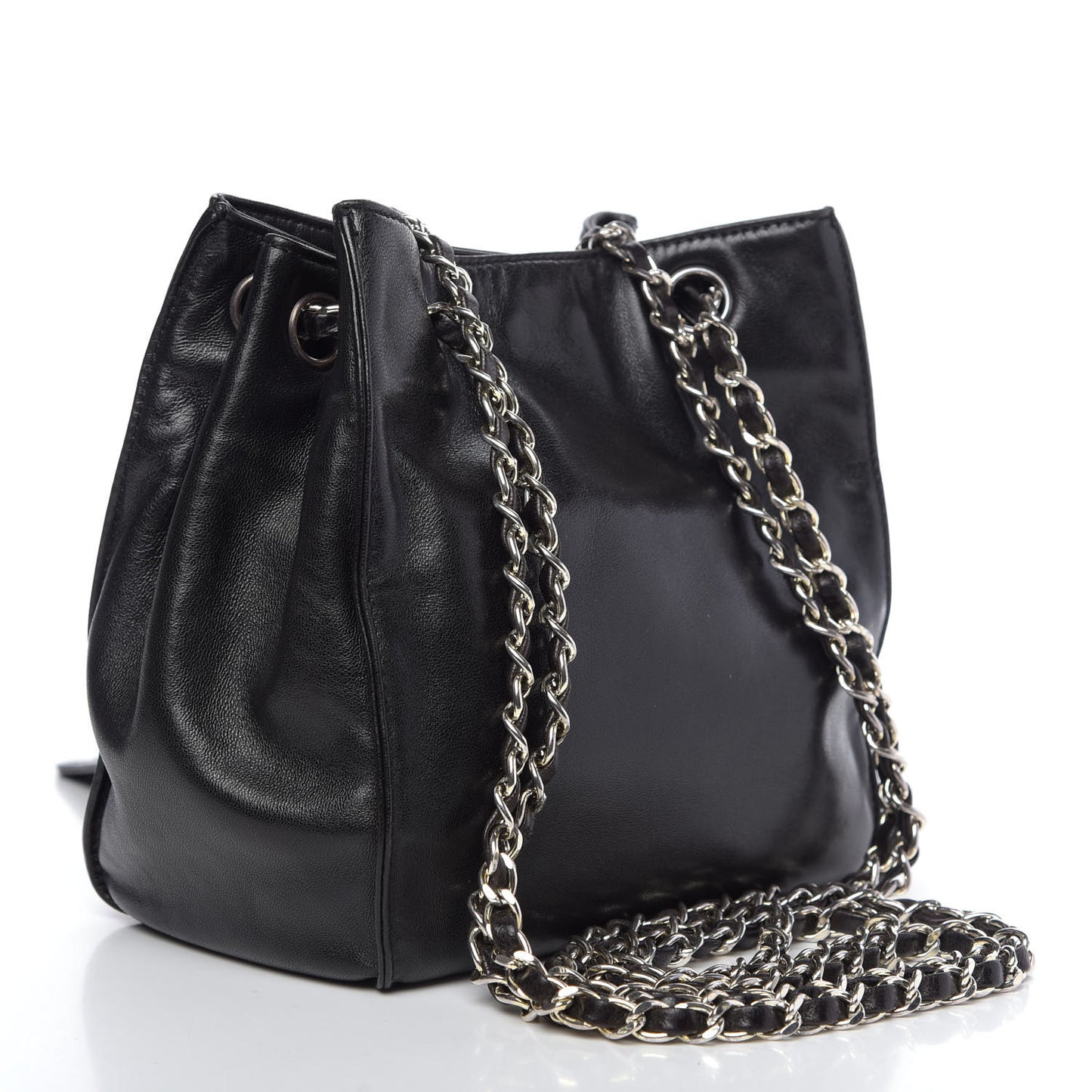 Lambskin CC Shoulder Bag Black