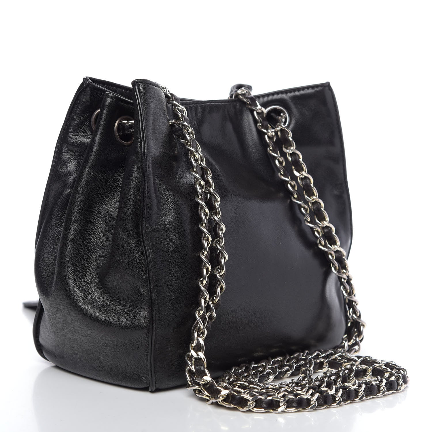 Chanel Lambskin CC Shoulder Bag Black 4 of 11