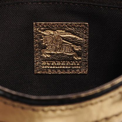 Burberry Leather Woven Nova Check Brook Hobo Gold 5 of 9