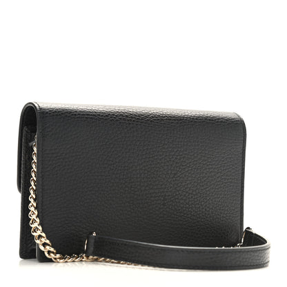 Gucci Dollar Calfskin Interlocking G Chain Wallet Black 3 of 8